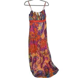Sue Wong Silk Colorful Paisley Maximalist Dress Size 8